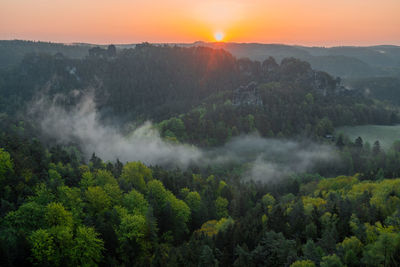 Sunset, Bastei,