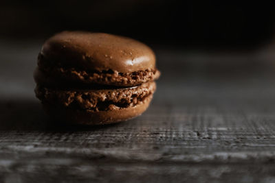 Close-up of ice cream on table