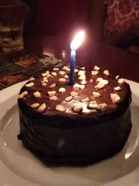 Close-up of cake on table