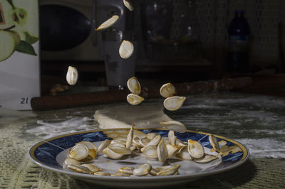 Close-up of food on table in restaurant