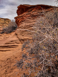 Rock formations on land