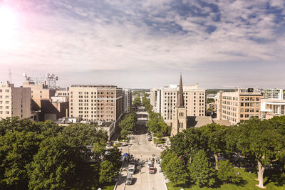 Cityscape against sky