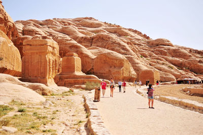 Ruins of ancient temples in petra, jordan