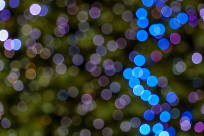 Defocused image of illuminated lights