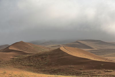 Scenic view of desert against sky