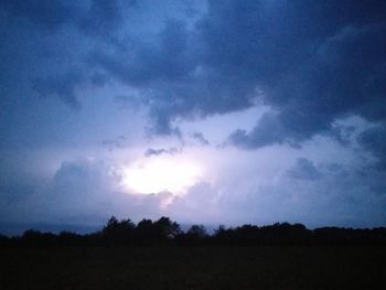 Scenic view of landscape against cloudy sky