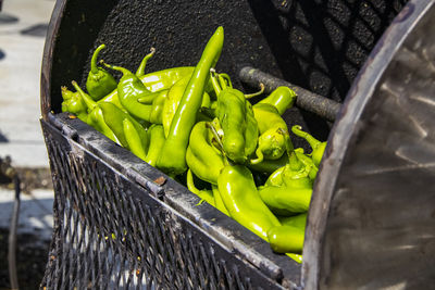 High angle view of vegetables in basket