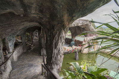 Rock formations in cave