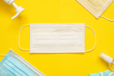 High angle view of empty pen on table