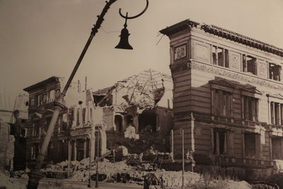 Low angle view of buildings in city