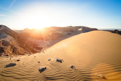 Scenic view of desert against sky