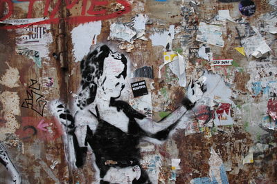 Full frame shot of graffiti on wall