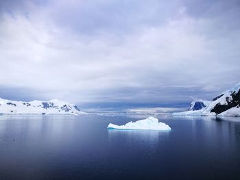 Scenic view of sea in antarctica