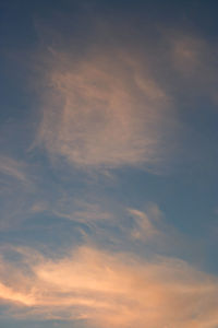 Low angle view of sky during sunset