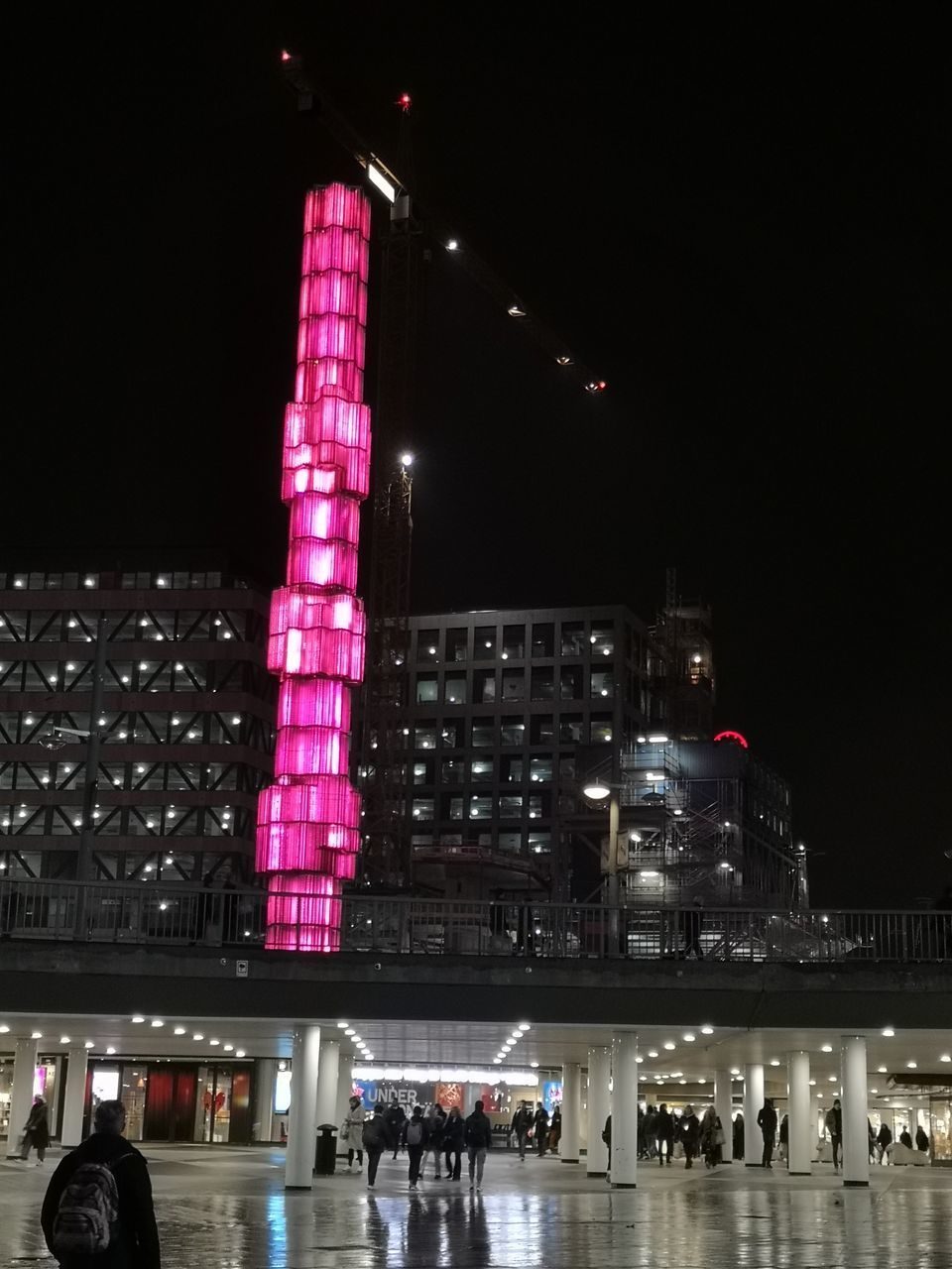 ILLUMINATED BUILDINGS AT NIGHT