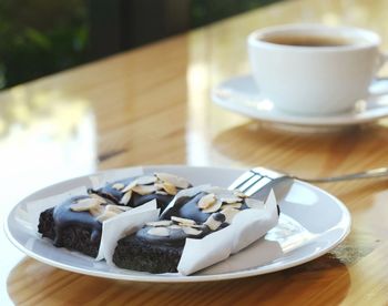 Coffee cup on table