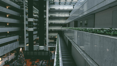 Interior of illuminated building