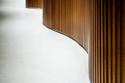 High angle view of wooden wall