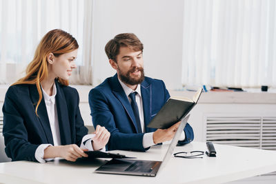 Business people having discussion at office