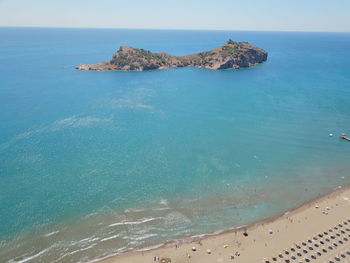 High angle view of beach against sky