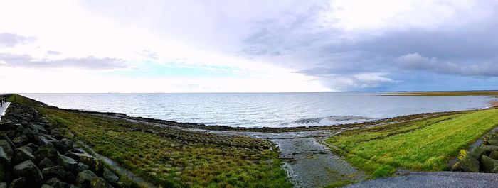 Panoramic view of sea against sky