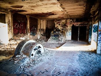 Interior of abandoned building