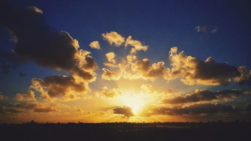 Scenic view of landscape at sunset