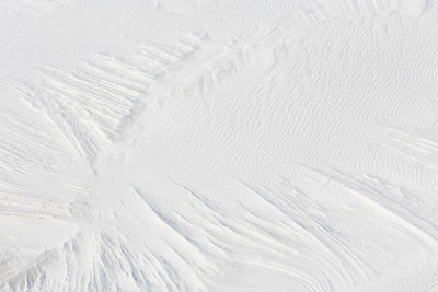 Close-up of hardened sand formation in white sands national park