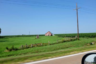 Scenic view of road against clear sky