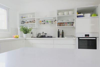 White image of kitchen at home