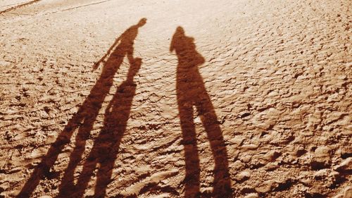 Shadow of man on wall