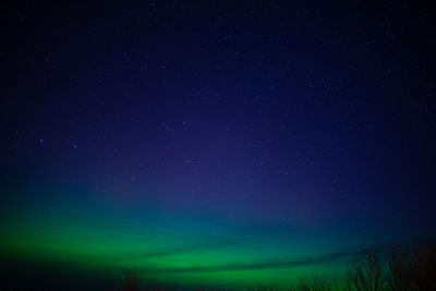 Low angle view of sky at night