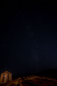 Low angle view of star field against sky at night