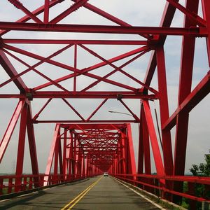 Railway bridge against sky