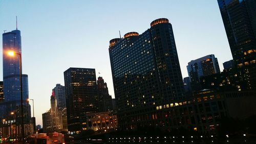 Illuminated cityscape at night