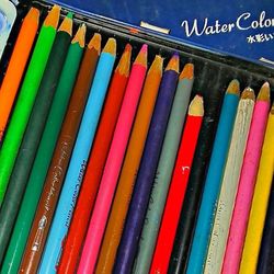 Close-up of colorful pencils