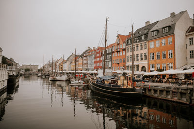 Boats in harbor