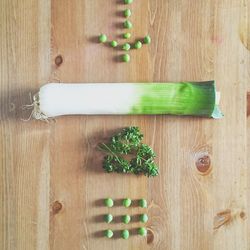 Directly above shot of vegetables on table