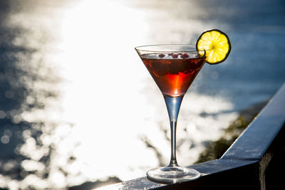 Close-up of drink in glass