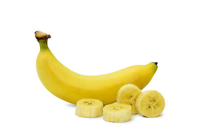 Close-up of fruits against white background