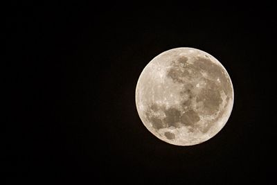 Scenic view of moon against sky at night