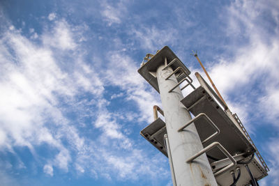 Low angle view of church against blue sky