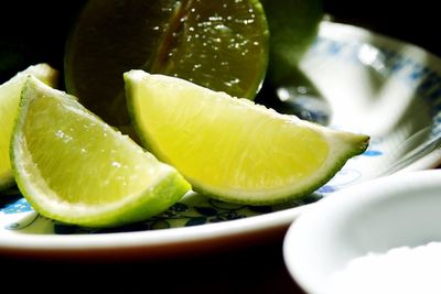 Close-up of lime slices