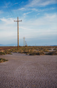 Electricity pylon against sky