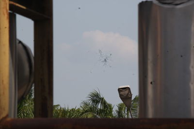 Close-up of window against sky