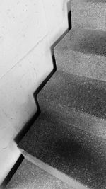 High angle view of staircase in building