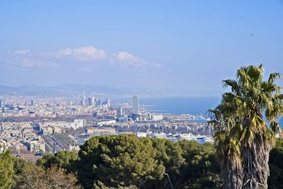 Panoramic view of townscape against sky