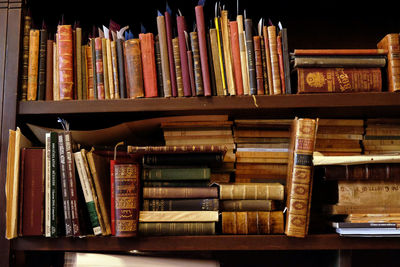 View of books in shelf