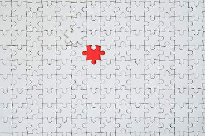 Full frame shot of jigsaw puzzle 