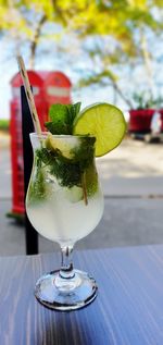 Close-up of drink on table